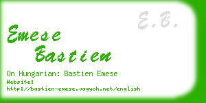 emese bastien business card